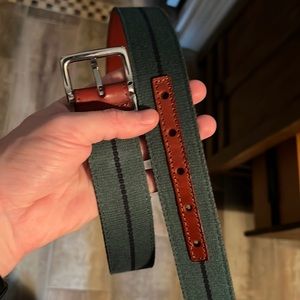Vineyard Vines Leather and Webbing Reversible Belt